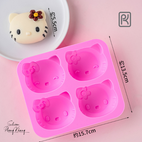 Khuôn silicon mèo Hello Kitty