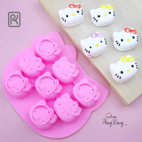 Khuôn silicon mèo Hello Kitty