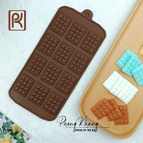 Khuôn silicon làm rau câu hình thanh socola