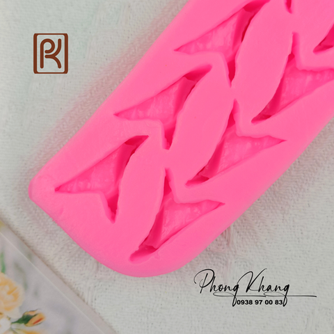 Khuôn silicon làm rau câu hình chiếc lá đôi