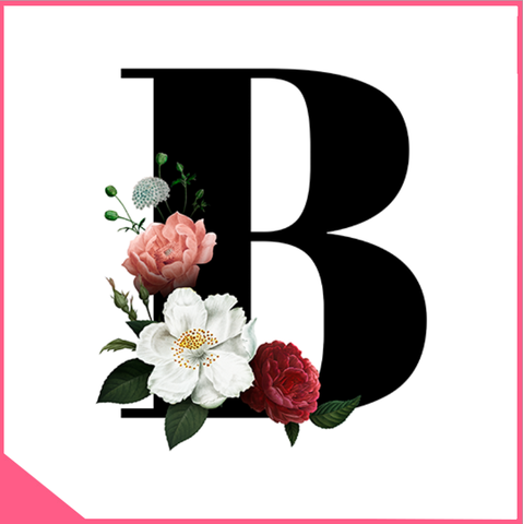 Mica chữ rau câu alphabet - chữ B