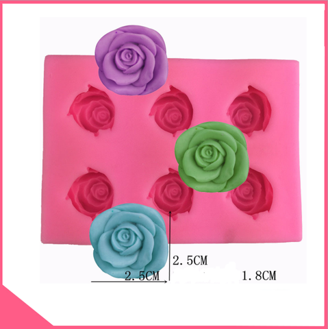 Khuôn silicon 4d làm rau câu hoa hồng nhỏ