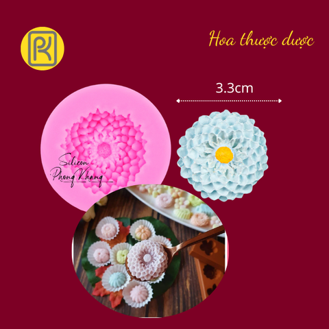 Khuôn silicon hoa thược dược