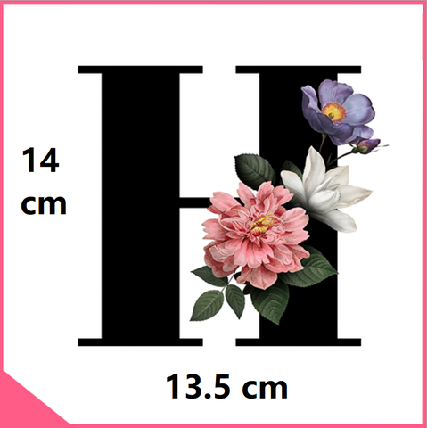 Mica chữ rau câu alphabet - chữ H