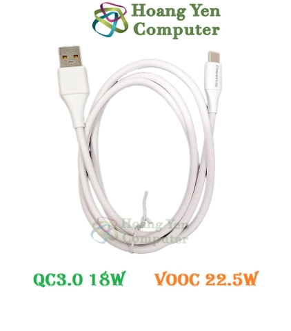 Cáp Sạc Pisen TYPE C Cho Android Dài 1M - Sạc Nhanh QC3.0 18W, VOOC 22.5W - BH 6 tháng 1 đổi 1