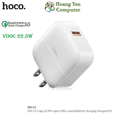 Cốc Sạc Nhanh VOOC Hoco DM-C6 (VOOC 22.5W) - BH 12 Tháng | Cốc Sạc Quick Charge 18W - Hoàng Yến Computer