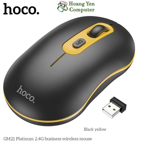 Chuột Không Dây HOCO GM21 - 1600DPI, 4 Nút, 2.4Ghz Cho PC, Laptop - Chính hãng Hoco - Hoàng Yến Computer
