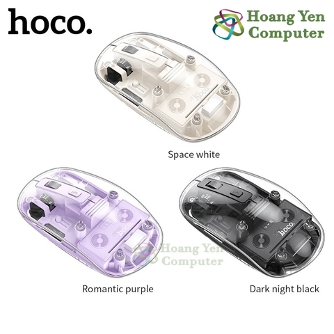 Chuột Không Dây HOCO GM29 – Thiết Kế Trong Suốt, 2.4G + Bluetooth – BH 12 Tháng –  Hoàng Yến Computer