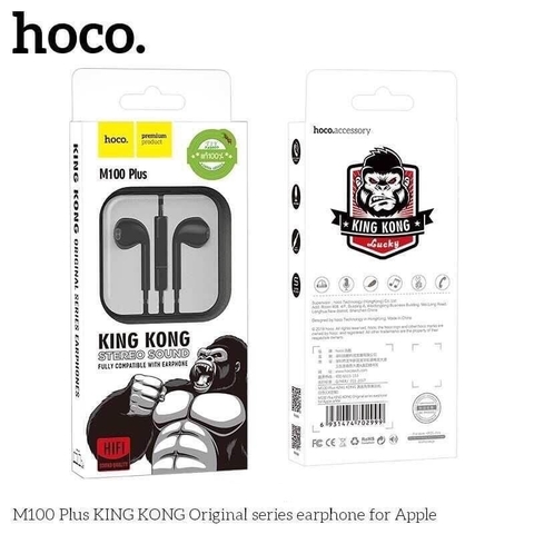 Tai Nghe Nhét Tai Hoco M100 Plus King Kong Chính Hãng - Bảo hành 3 tháng 1 đổi 1 | Tai Nghe IPhone