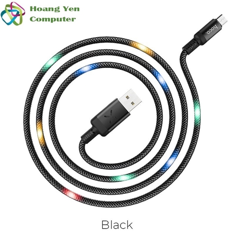 Cáp Sạc Nhanh MICRO USB Hoco U63 Cho Android Có Cảm Led Cảm Biến Âm Thanh - BH 1 Năm