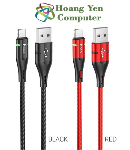 Cáp Sạc LIGHTNING Hoco U93 2.4A Cho IPhone, IPad - BH 6 Tháng 1 Đổi 1 (MÀU SẮC NGẪU NHIÊN)