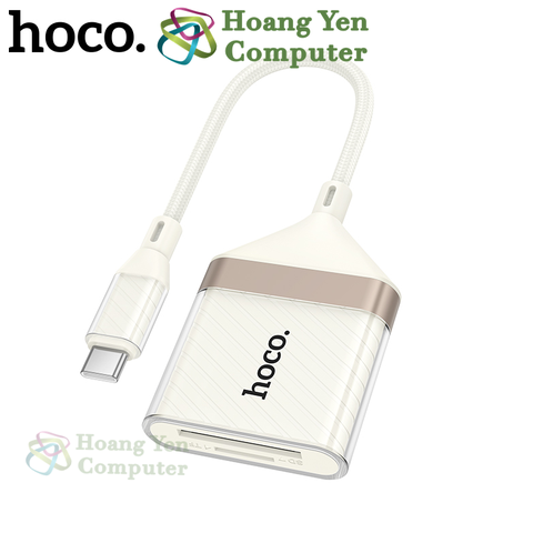 Đầu Đọc Thẻ Nhớ Hoco UA40A Type-C 2in1 – Hỗ Trợ SD/TF, Tốc Độ 480Mbps - BH 12 Tháng - Hoàng Yến Computer