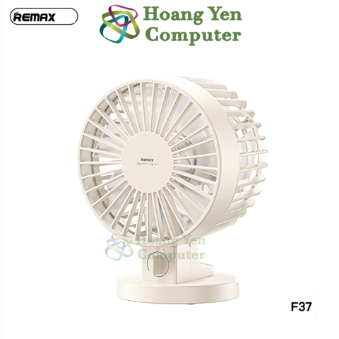 Quạt Để Bàn Mini Remax F37 – Thiết Kế Cánh Đôi, Gió Êm, Nhỏ Gọn – Hoàng Yén Computer