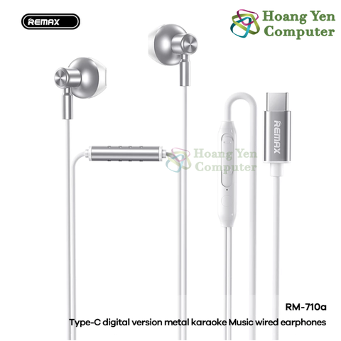 Tai Nghe Có Dây Remax RM-710a Type-C – Âm Thanh/Mic Rõ, Dùng Gaming & Livestream – BH 1 Năm – Hoangyencomputer