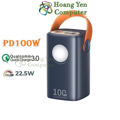Sạc Dự Phòng Remax RPP-100 60000Mah 100W (Sạc Nhanh QC3.0 18W, 22.5W, PD100W, VOOC 2.0) - BH 1 Năm - Hoàng Yến Computer