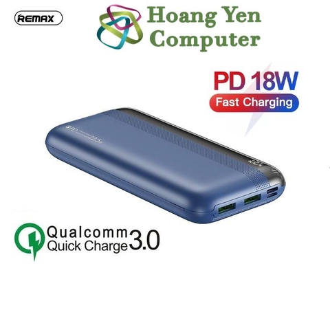 Sạc Dự Phòng Remax RPP-180 20000Mah (Sạc Nhanh QC3.0 18W, 22.5W, PD 20W, VOOC 2.0) - BH 1 Năm