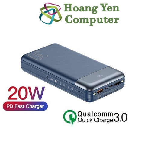 Sạc Dự Phòng Remax RPP-199 30000mAh (Sạc Nhanh QC3.0 18W, 22.5W, PD 20W, VOOC 2.0) - BH 1 Năm