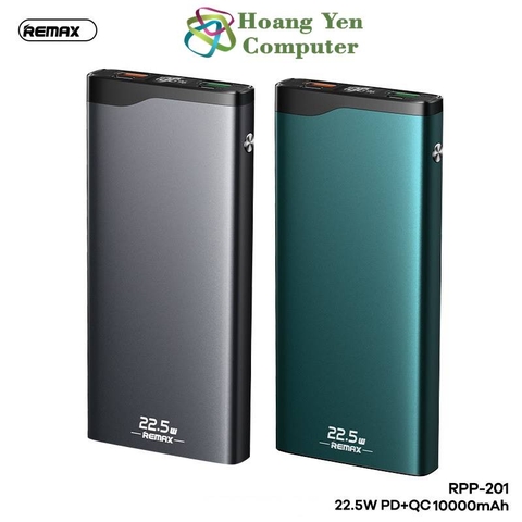 Pin Sạc Dự Phòng Mini Remax RPP-201 10000Mah (Sạc Nhanh QC3.0 18W, 22.5W, PD 18W) - BH 1 Năm