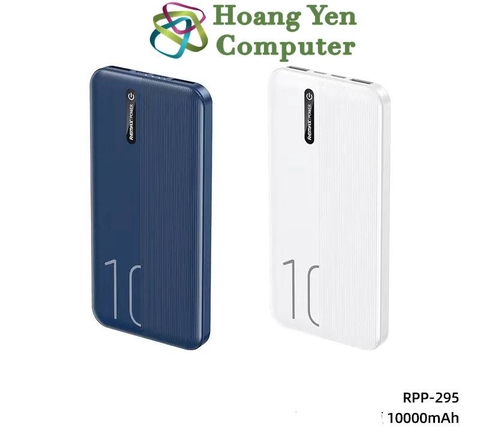 Sạc Dự Phòng Remax RPP-295 10000mAh Lõi Polymer 2 Cổng Sạc Vào, 2 Cổng Sạc Ra - BH 1 Năm - Hoàng Yến Computer