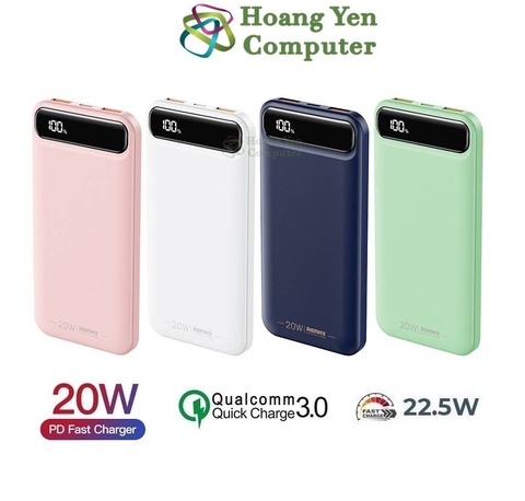 Sạc Dự Phòng Remax RPP-520 10000mAh (Sạc Nhanh QC3.0 18W, PD20W, VOOC 22.5W ) - Hoangyencomputer