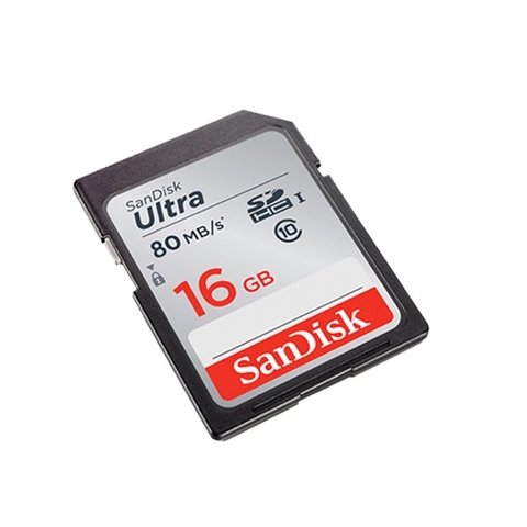 [Bh 2 Năm] Thẻ Nhớ Sdhc 16Gb Sandisk Ultra Class 10 Uhs-I 80Mb/S Chính Hãng
