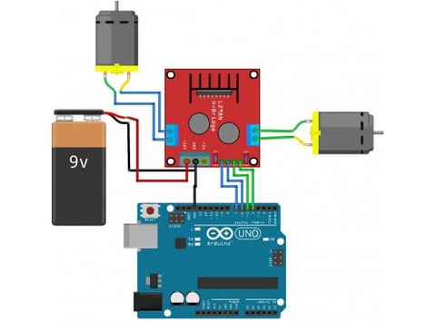 Dùng Module Điều Khiển Động Cơ Cầu-H L298 Để Điều Khiển Động Cơ