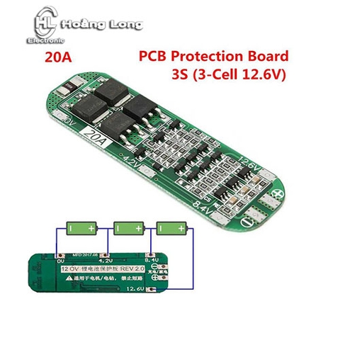 Mạch Sạc Pin 3S Xả Và Bảo Vệ Pin 3S 20A