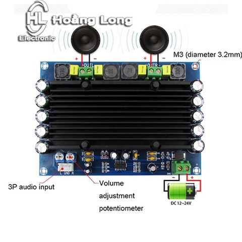 Mạch Khuếch Đại Âm Thanh XH-M546 TPA3116D2 2 Kênh 150W x 2