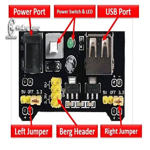 Mạch Cấp Nguồn 5V Breadboard V2