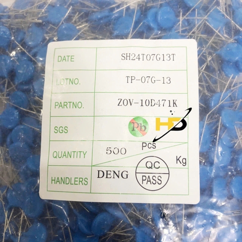 Tụ Điện Chống Sét 10D471K 470V 10MM, Tụ Chống Bộ Varistor