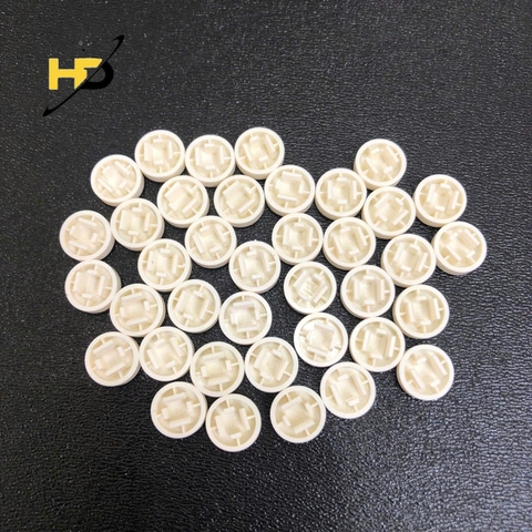 Nắp Nút Nhấn 4 Chân 12x12x7.3mm Đầu Tròn Màu Trắng