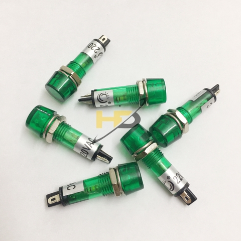 Đèn Báo Nguồn 10mm 220V Màu Xanh Lá