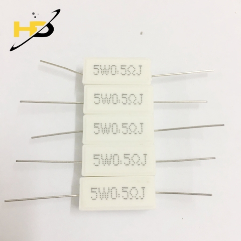 Điện Trở Sứ 5W 0.5R 5% , Điện Trở Công Suất