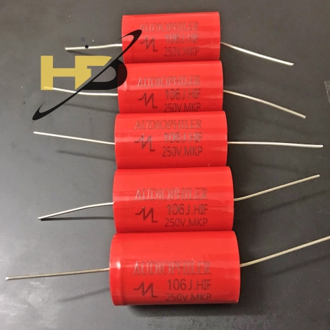 Tụ Không Phân Cực Audiophiler 10uF 250V Màu đỏ Loại Tốt