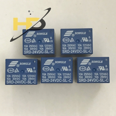 Relay 24V 10A/250V SRD-24VDC-SL-C 5 Chân Chính Hãng SONGLE