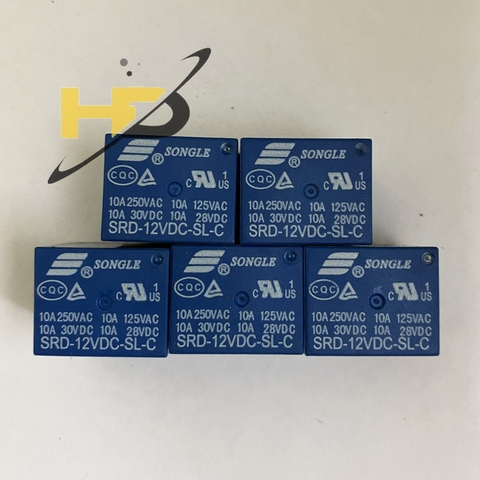 Relay 12V 10A/250V SRD-12VDC-SL-C 5 Chân Chính Hãng SONGLE