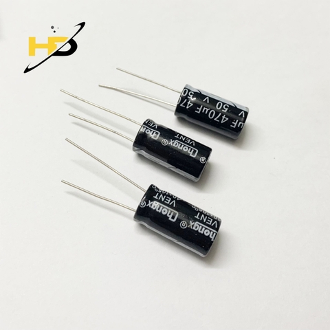 Tụ Hóa Phân Cực 470uF 50V Chongx Chân Cắm (Mới)