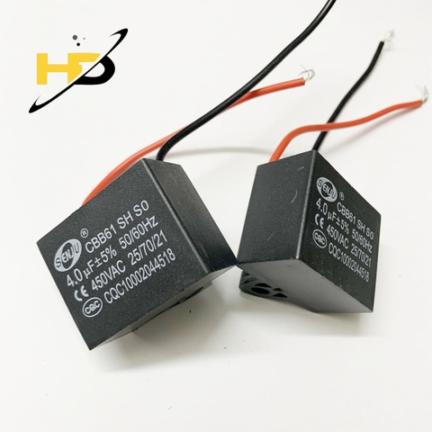 Tụ Quạt 4uF 450V Dây SENJU CBB61 Loại Tốt