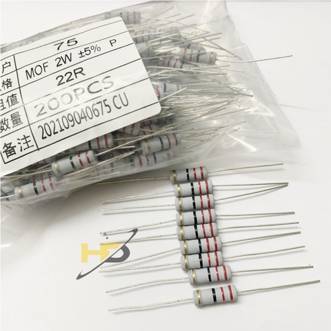 Điện Trở Công Suất 22R 2W 5% Chân Đồng (Loại Túi)