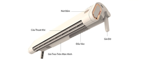 Quạt USB Mini Di Động, Quạt Kẹp Máy Tính Jingji JD-007 3 Chế Độ Có Thanh Chỉnh Hướng Gió