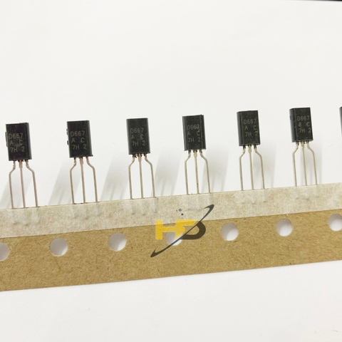 Transistor NPN D667 1A 80V TO-92L Đóng Dây Loại Tốt
