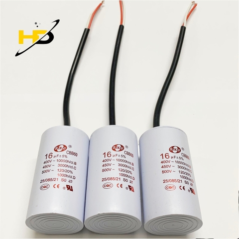 Tụ Khởi Động CBB60 SENJU 16uF 450V Dùng Cho Máy Giặt, Máy Bơm