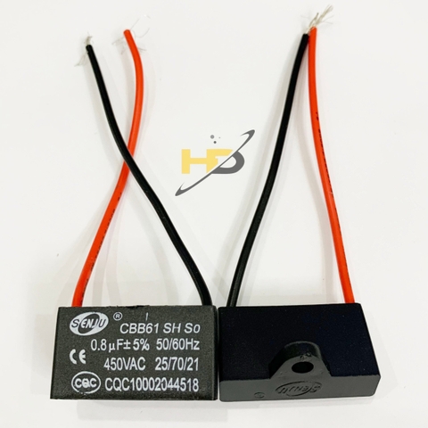 Tụ Quạt Dây 0.8uF 450VAC CBB61 SENJU Loại Tốt