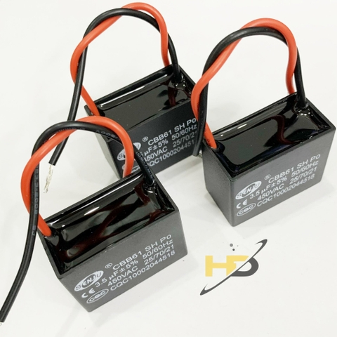 Tụ Quạt Dây 3.5uF 450VAC CBB61 SENJU Mới