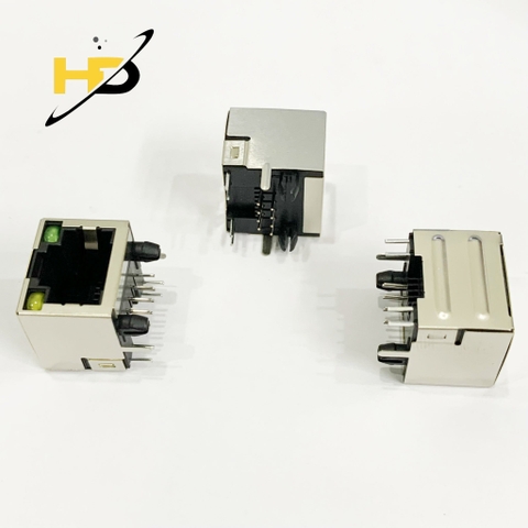 Cổng Kết Nối Mạng RJ45 8P8C Vỏ Đồng Tích Hợp Đèn