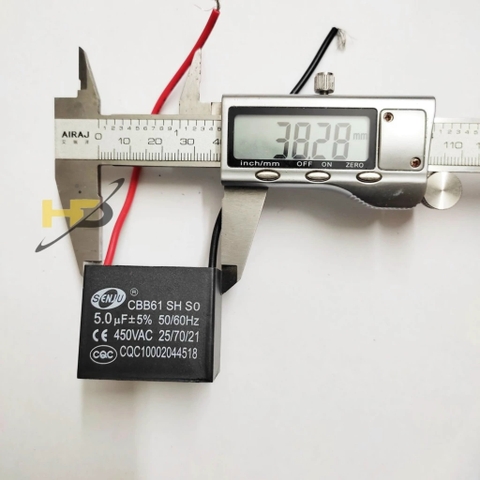 Tụ Quạt 5UF 450VAC Loại Dây SENJU CBB61 Chất Lượng