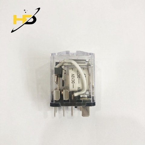 Relay Trung Gian 12V 30A 250VAC 8 Chân Dẹp Vỏ Nhựa