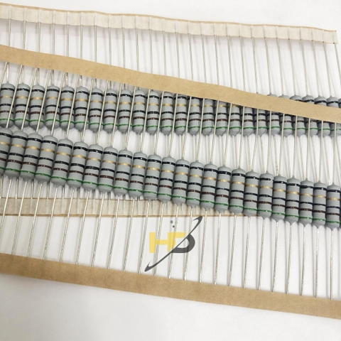 Điện Trở Dây 51R 2W 5% Màng Kim Loại 4 Vạch Màu (10 Chiếc)