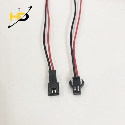 Bộ Dây Kết Nối Đực-Cái 2P SM 2.54mm Đen Đỏ Cáp 22AWG20