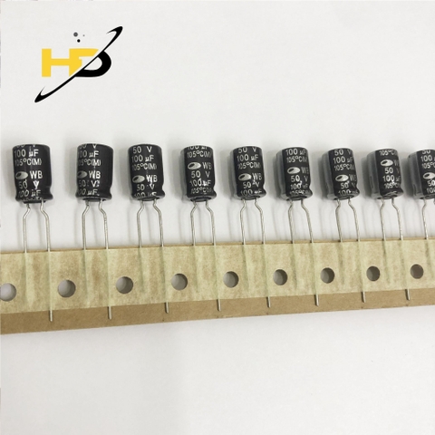 Tụ Hóa Phân Cực 100uF 50V Chính Hãng SamWha 8x12mm